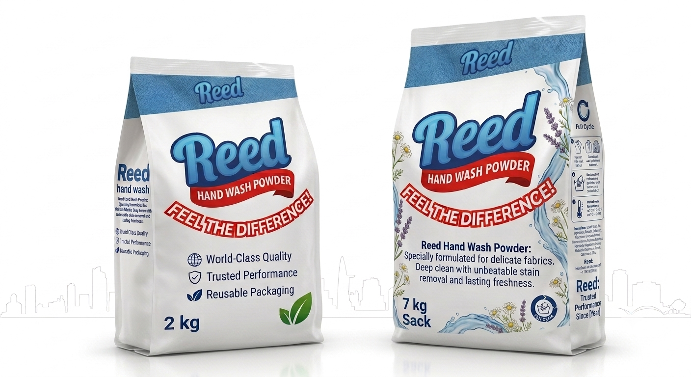 Reed Hand Wash Powder 2kg and 7kg Bags